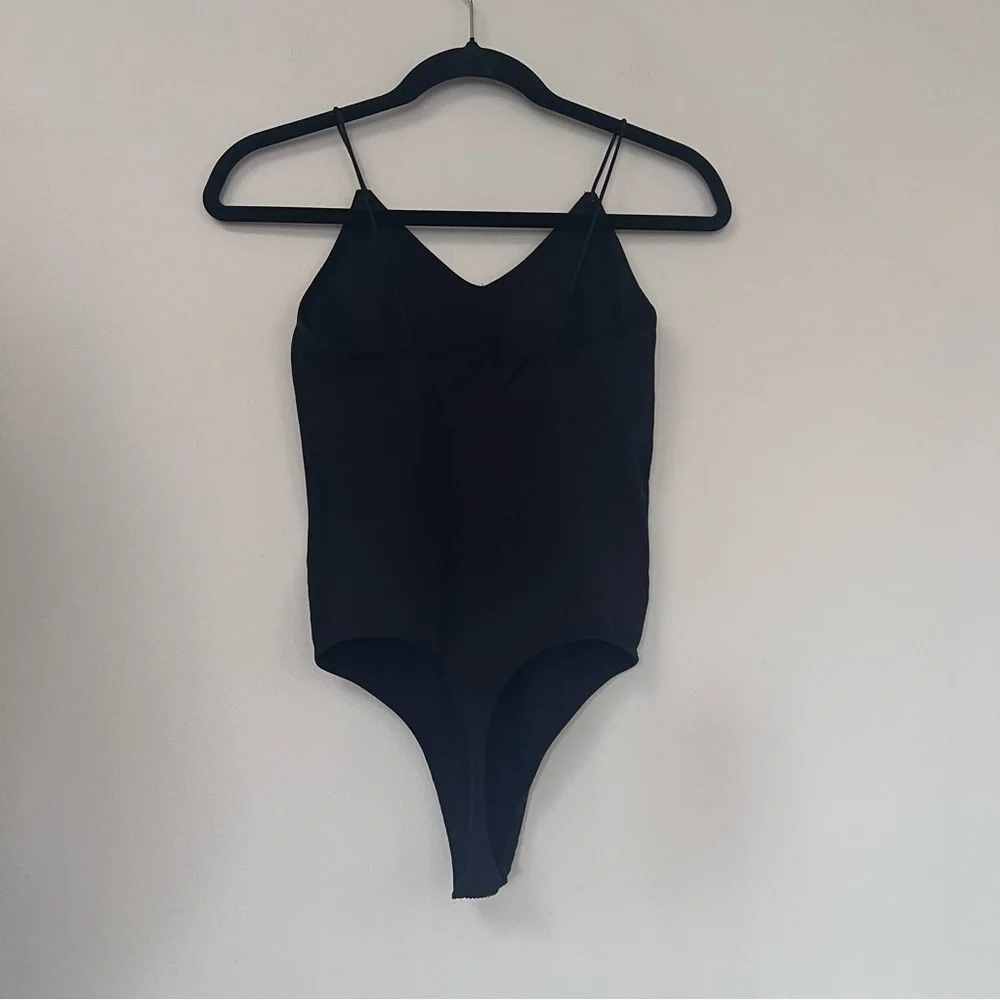 Colsie Black Ribbed Bodysuit - Picture 4 of 6